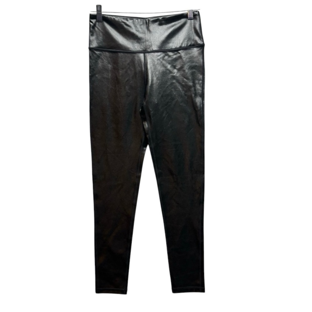 Mono b Faux Leather Leggings Women Sz Medium Black Stretch High Waisted NWT - Picture 9 of 9